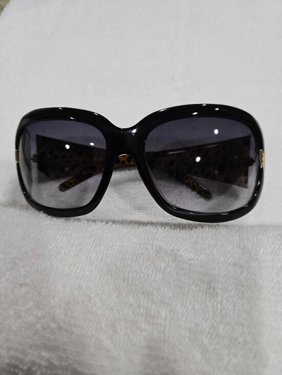 Roberto Cavalli Accessories - Vintage Robert Cavalli Stato 390S Oversized Black w/ Leopard Print Sunglasses